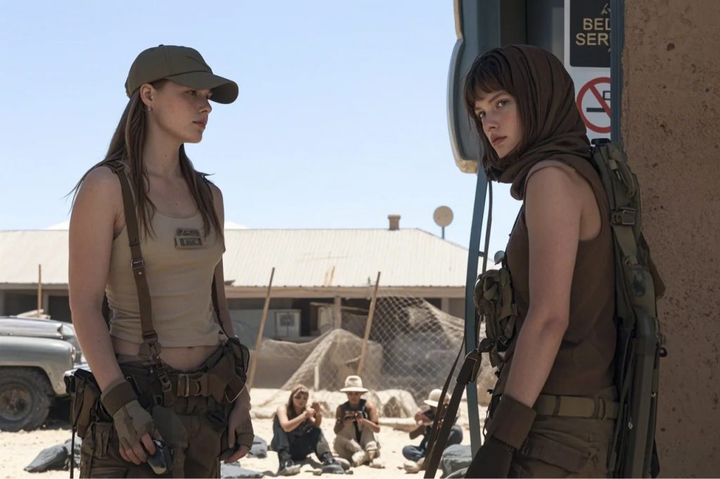 Alice battling zombies in the desert – Resident Evil: Extinction